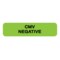 Nevs Label, CMV Negative 5/16" x 1-1/4" Green w/Black LBW-0001 - alternate 1